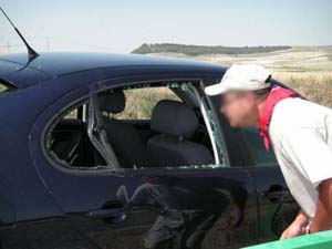 imagen golpe en un coche